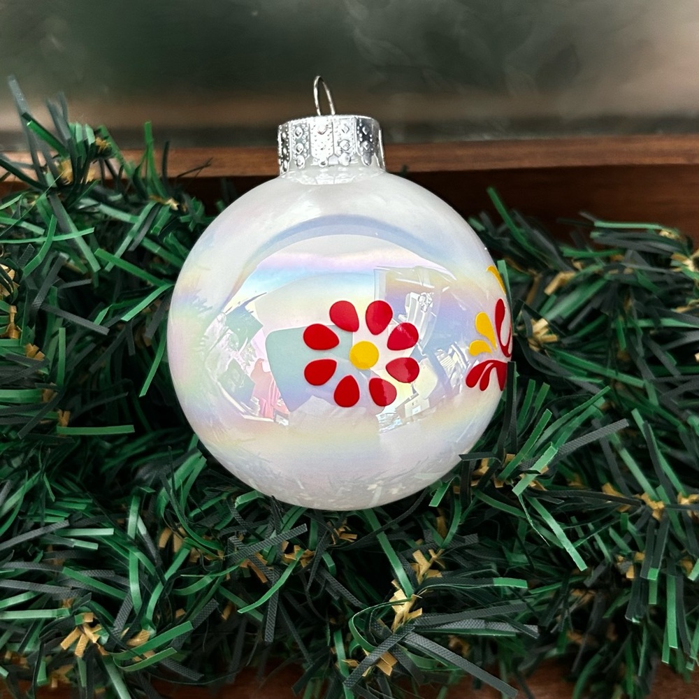 Vintage Inspired Handmade Glass Christmas Ornament - Iridescent - Friend - Picture 2 of 7